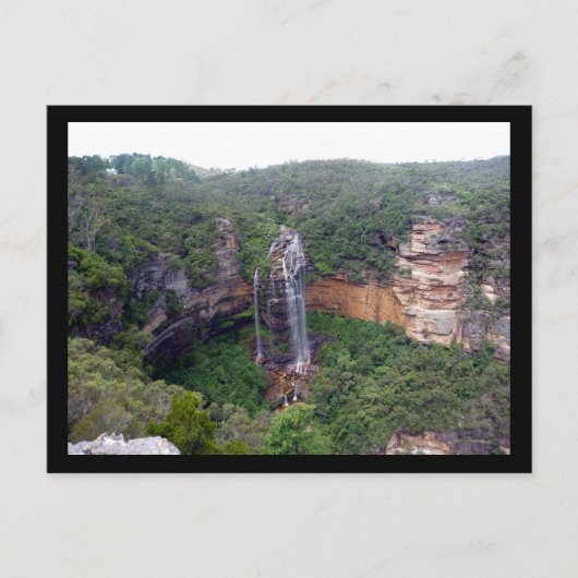 Wasserfälle blauer Berge Postkarte (Vorderseite)