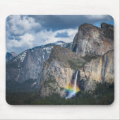 Wasserfälle | Bridal Veil Falls Yosemite Californi Mousepad (Vorne)