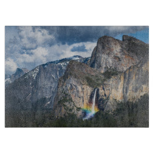 Wasserfälle Bridal Veil Falls Yosemite Californi Schneidebrett