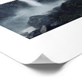 Wasserfälle Bridalveil Yosemite Farbfotografie Poster (Ecke)