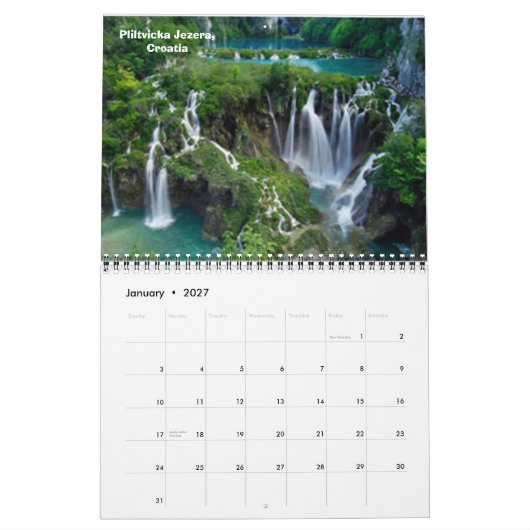 Wasserfälle der Welt 2009 Kalender (Jan 2027)