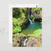 Wasserfälle entlang der Straße nach Hana, Maui, Ha Postkarte (Vorne/Hinten)