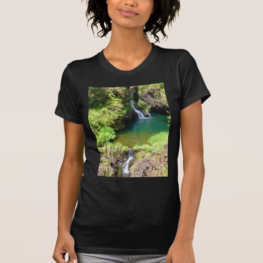 Wasserfälle entlang der Straße zu Hana, Maui, T-Shirt (Vorderseite)