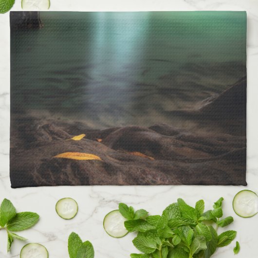 Wasserfälle | Erawan Wasserfall, Thailand Geschirrtuch (Gefaltet)