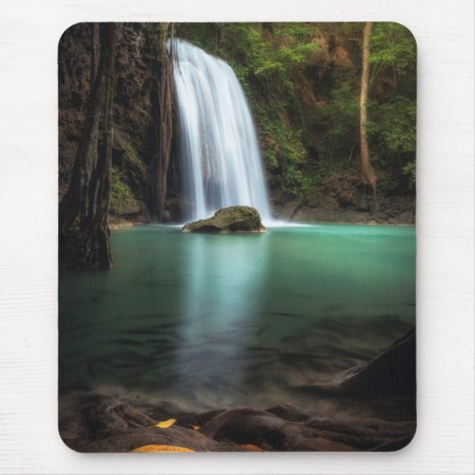 Wasserfälle | Erawan Wasserfall, Thailand Mousepad (Vorne)