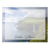 Wasserfälle | Färöer, Dänemark Notizblock (Vorderseite)