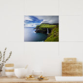 Wasserfälle | Färöer, Dänemark Poster (Küche)