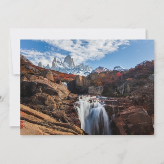 Wasserfälle | Fitz Roy Mountain, Argentinien Dankeskarte (Vorderseite)