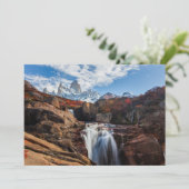 Wasserfälle | Fitz Roy Mountain, Argentinien Dankeskarte (Stehend Vorderseite)