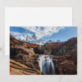 Wasserfälle | Fitz Roy Mountain, Argentinien Dankeskarte (Vorne/Hinten)