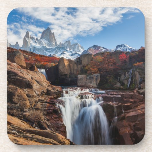 Wasserfälle | Fitz Roy Mountain, Argentinien Getränkeuntersetzer (Vorderseite)