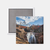 Wasserfälle | Fitz Roy Mountain, Argentinien Magnet (Vorderseite/Rückseite)