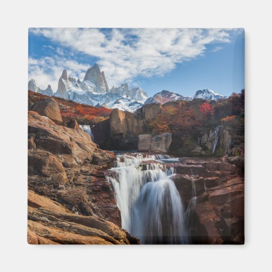 Wasserfälle | Fitz Roy Mountain, Argentinien Magnet (Vorne)