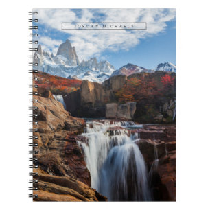 Wasserfälle Fitz Roy Mountain, Argentinien Notizblock