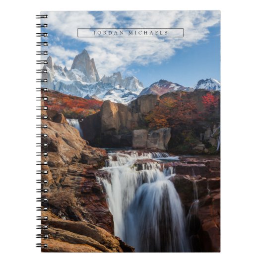 Wasserfälle | Fitz Roy Mountain, Argentinien Notizblock (Vorderseite)