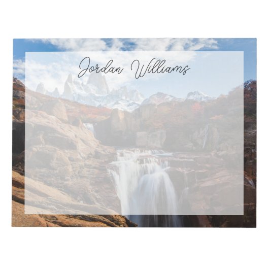 Wasserfälle | Fitz Roy Mountain, Argentinien Notizblock (Vorderseite)