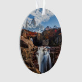 Wasserfälle | Fitz Roy Mountain, Argentinien Ornament (Vorderseite)