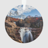 Wasserfälle | Fitz Roy Mountain, Argentinien Ornament (Rückseite)