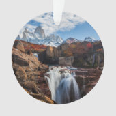 Wasserfälle | Fitz Roy Mountain, Argentinien Ornament (Vorderseite)