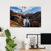 Wasserfälle | Fitz Roy Mountain, Argentinien Poster (Heimbüro)