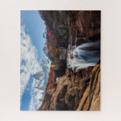 Wasserfälle | Fitz Roy Mountain, Argentinien Puzzle (Vertikal)