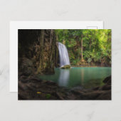 Wasserfälle | Frühjahr Regenwald Wasserfall Thaila Postkarte (Vorne/Hinten)
