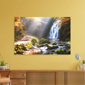 Wasserfälle | Gleno, Nordirland Leinwanddruck (Insitu (Wohnzimmer))