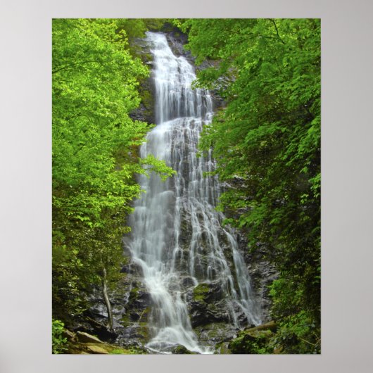 Wasserfälle Große Smokey Mountain Nationalpark Poster (Vorne)