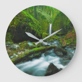 Wasserfälle | Grotto Falls, Oregon Große Wanduhr (Vorderseite)