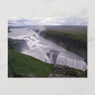 Wasserfälle, Gulfoss, Island Postkarte