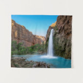 Wasserfälle | Havasu-Fälle bei Sunset Wandteppich (Vorderseite (Horizontal))