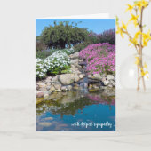 Wasserfälle im Beileid Karte (Gelbe Blume)