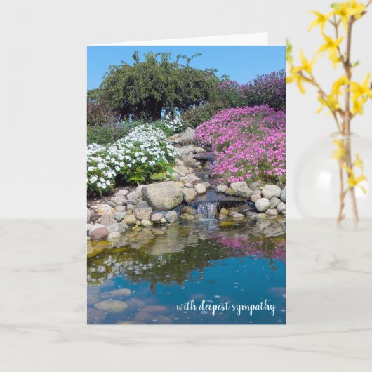 Wasserfälle im Beileid Karte (Gelbe Blume)