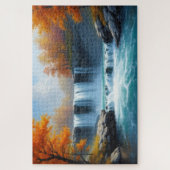 Wasserfälle im Herbst Puzzle (Vertikal)