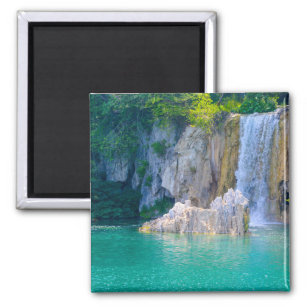 Wasserfälle im Nationalpark Plitvice in Kroatien Magnet