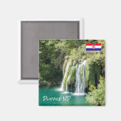 Wasserfälle im Nationalpark Plitvice - Kroatien Magnet (Vorderseite/Rückseite)