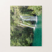 Wasserfälle im Nationalpark Plitvice - Kroatien Puzzle (Vertikal)