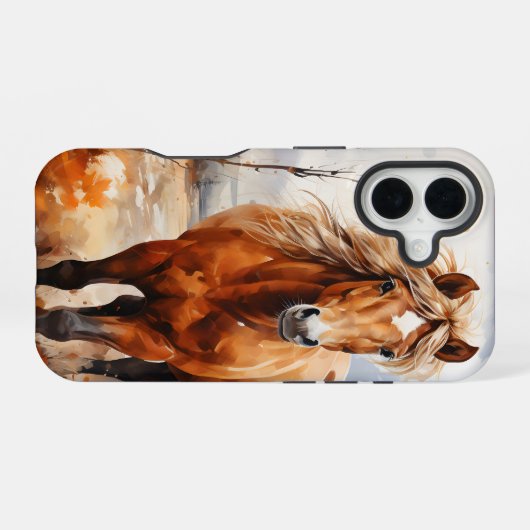 WASSERFALLE IM WALD iPhone 16 HÜLLE (Rückseite (Horizontal))