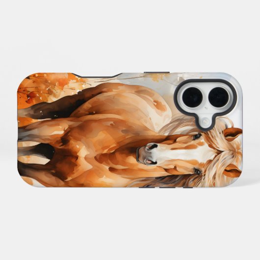 WASSERFALLE IM WALD iPhone 16 HÜLLE (Rückseite (Horizontal))