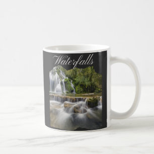 Wasserfälle in den Bergen im modernen North Caroli Kaffeetasse