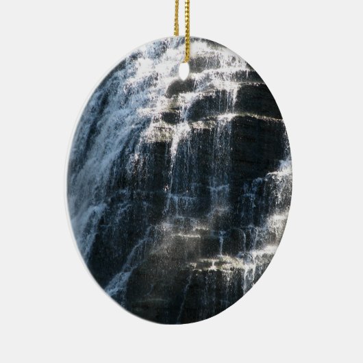 Wasserfälle in Ithaca Falls New York Keramik Ornament (Rechts)