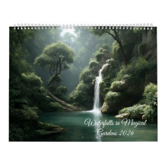 Wasserfälle in magischen Gärten 2026 Kalender