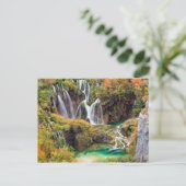 Wasserfälle in Plitvicer Seen Postkarte (Stehend Vorderseite)