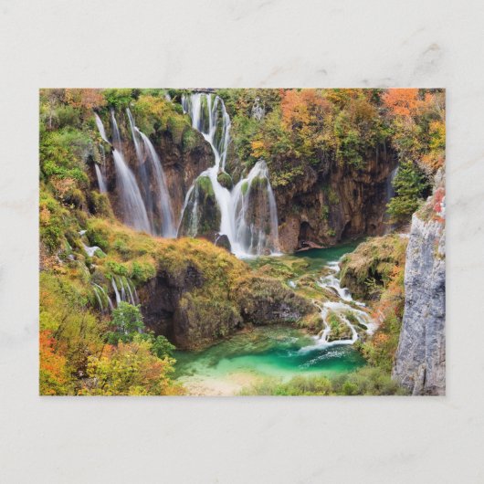 Wasserfälle in Plitvicer Seen Postkarte (Vorderseite)
