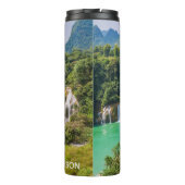 Wasserfälle individuelle Name stolpern Thermosbecher (Rückseite)