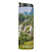 Wasserfälle individuelle Name stolpern Thermosbecher (Nach rechts gedreht)