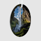 Wasserfälle | Isländischer Wasserfall Ornament (Vorderseite)