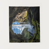 Wasserfälle | Isländischer Wasserfall Wandteppich (Vorderseite)