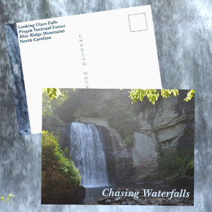 Wasserfälle jagen Blue Ridge Mountains NC Reise Postkarte