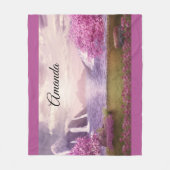 Wasserfälle & Kirchen Bäume am Lago Maggiore Fleecedecke (Vorderseite)